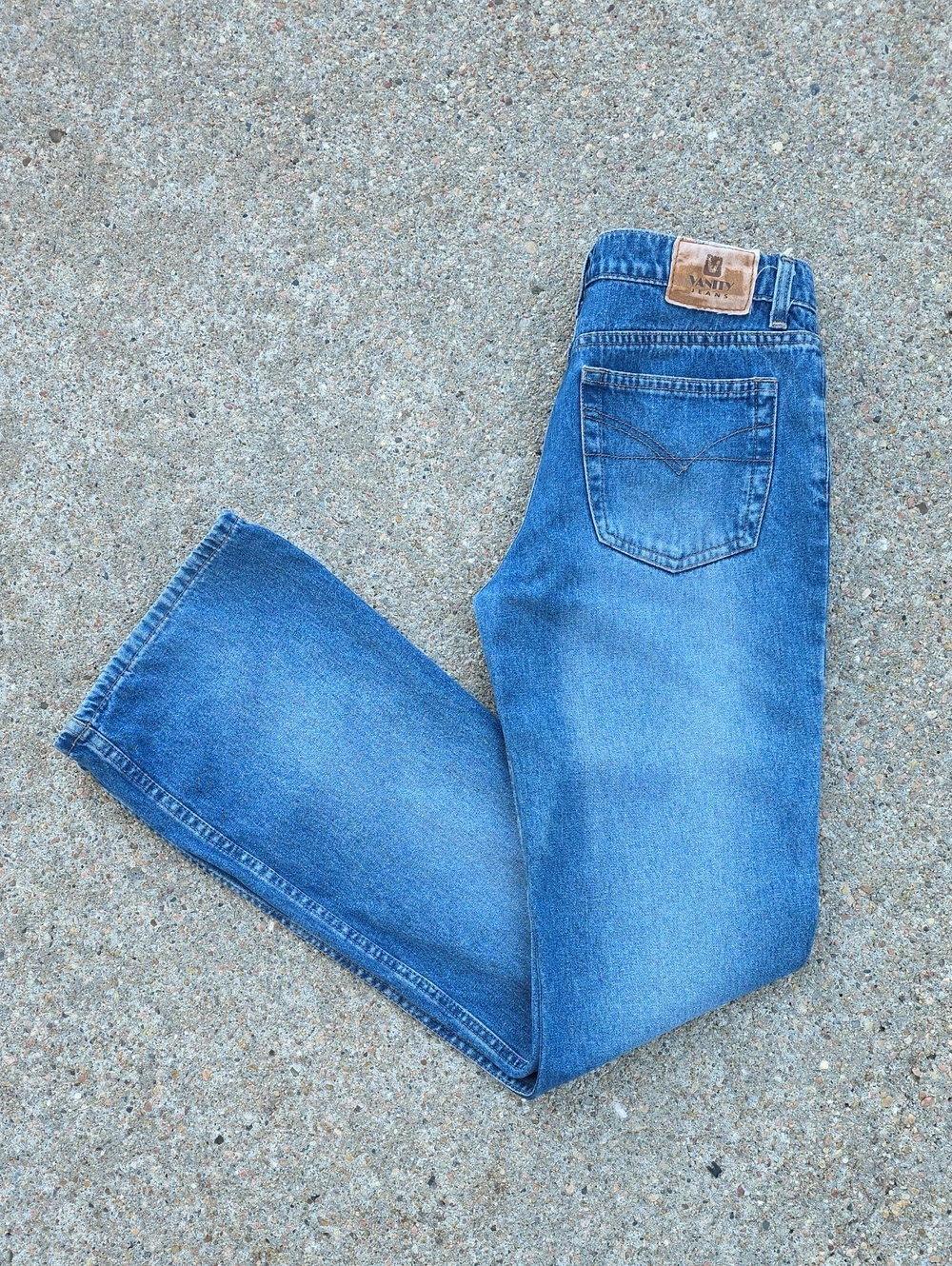 Vintage Y2K Vanity Button Fly Mid Rise Bootcut Jeans Size 25